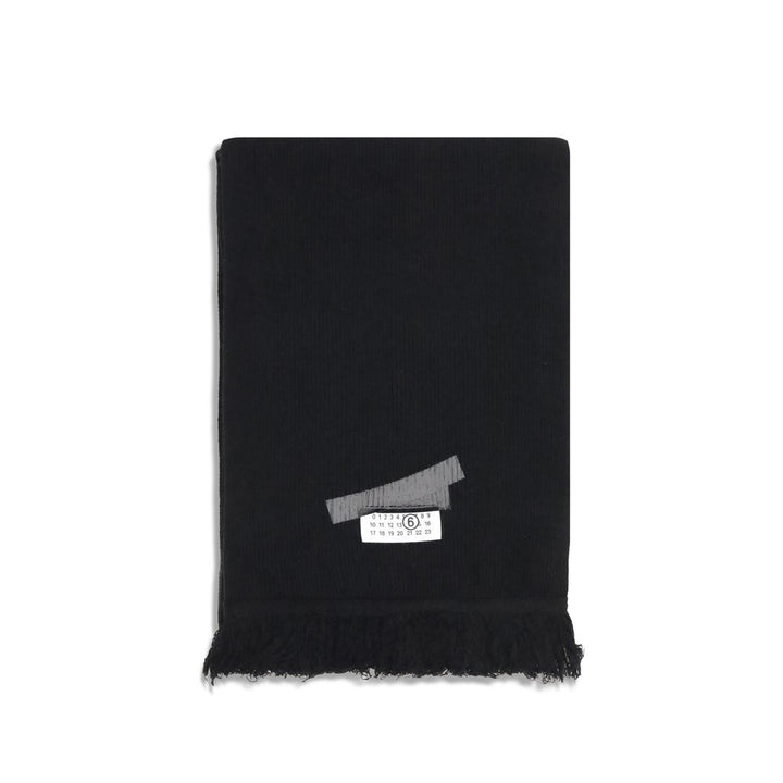 MM6 Black Wool Scarf