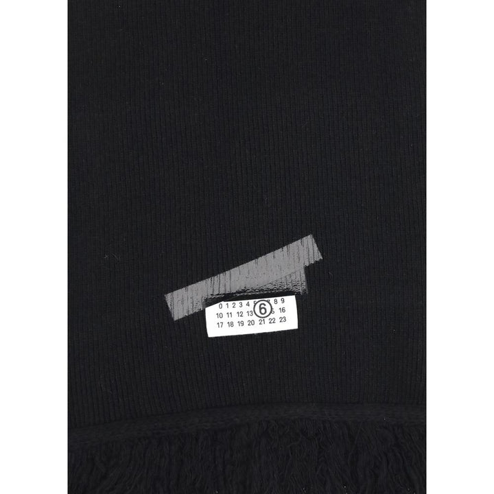 MM6 Black Wool Scarf