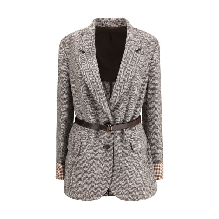 Brunello Cucinelli Brown Fleece Wool Coat