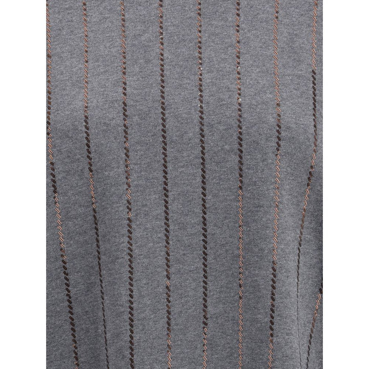 Brunello Cucinelli Gray Cotton Sweatshirt