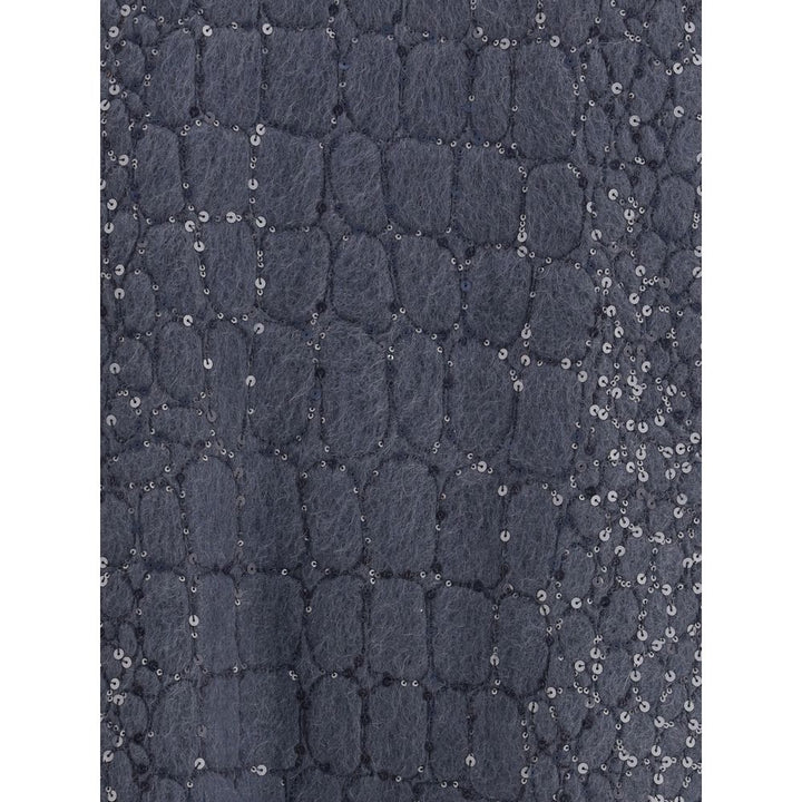 Brunello Cucinelli Blue Mohair Casual Dress