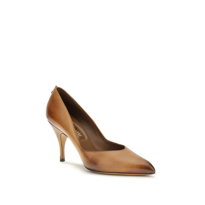 Miu Miu Beige Leather High Heel Pumps