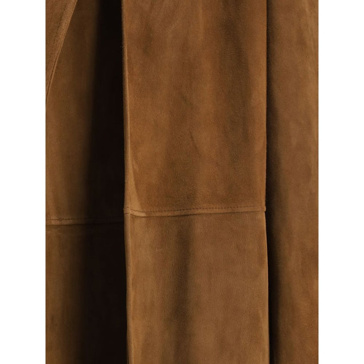 The Row Brown Lamb Leather Coat