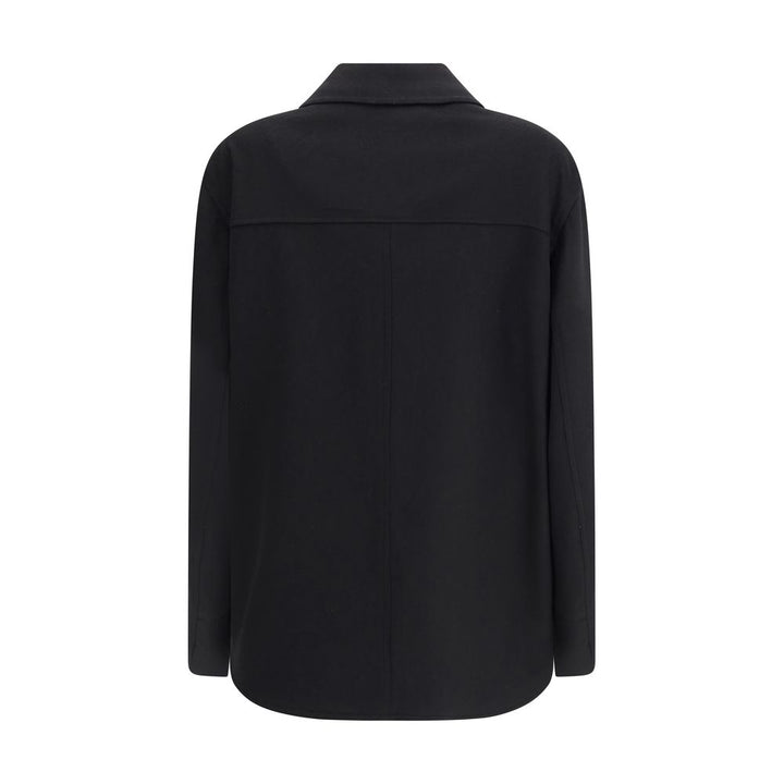 Lardini Black Fleece Wool Clothing