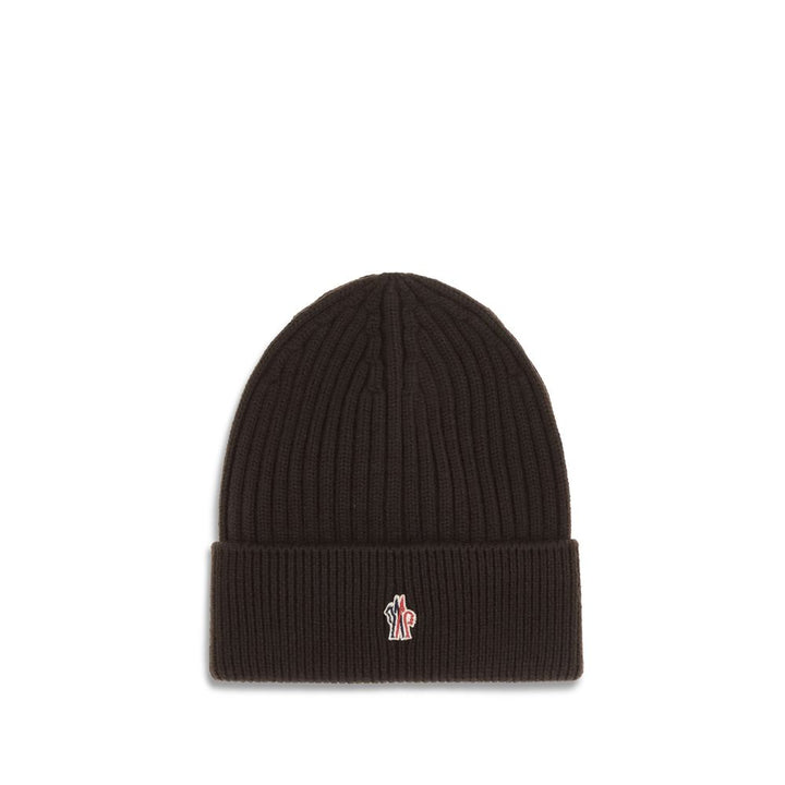 Moncler Grenoble Black Fleece Wool Beanie