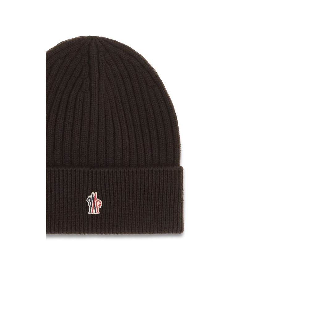 Moncler Grenoble Black Fleece Wool Beanie
