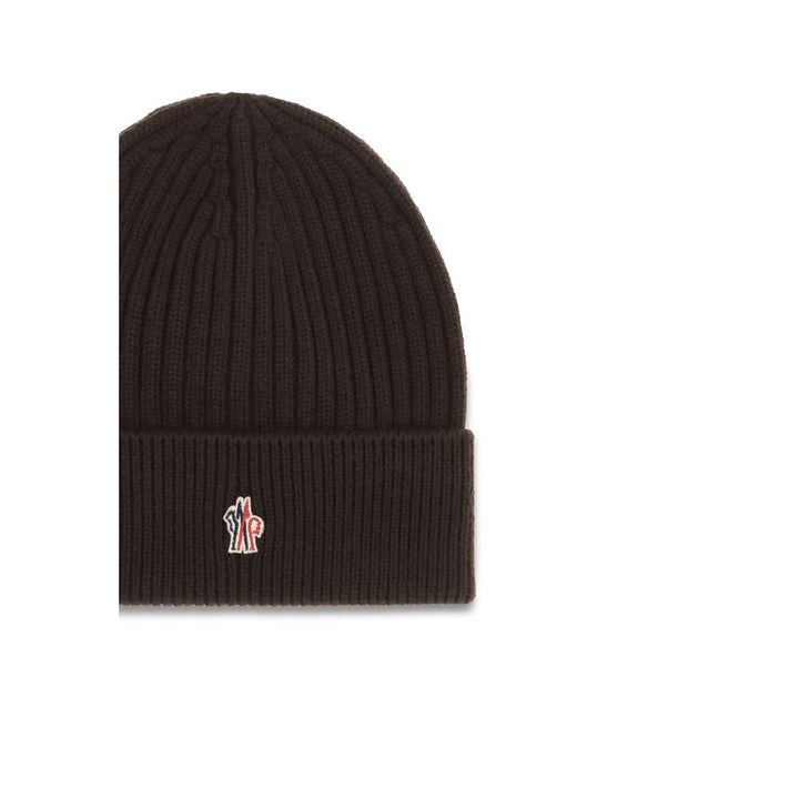 Moncler Grenoble Black Fleece Wool Beanie
