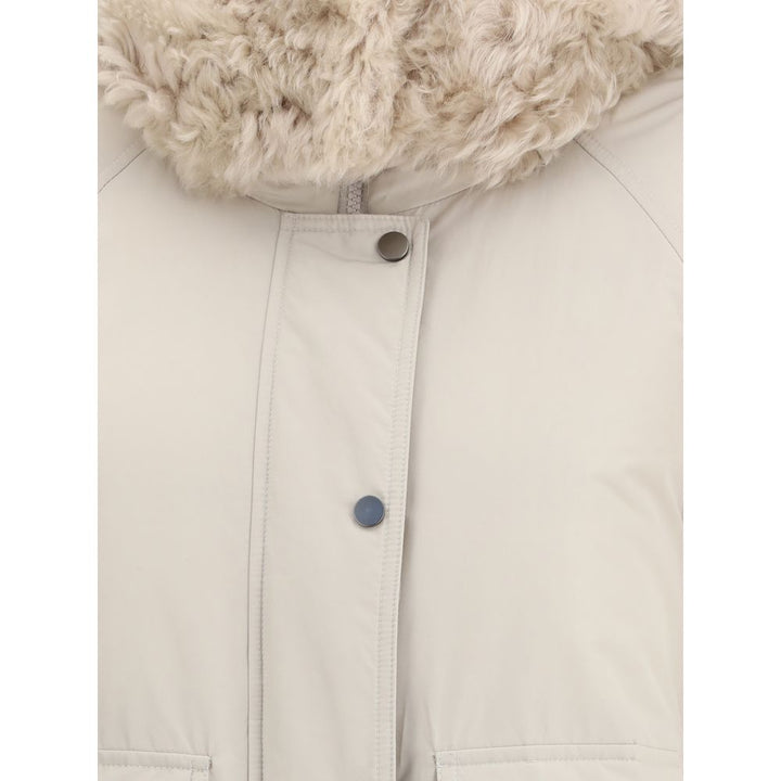 Brunello Cucinelli Gray Polyester Parka