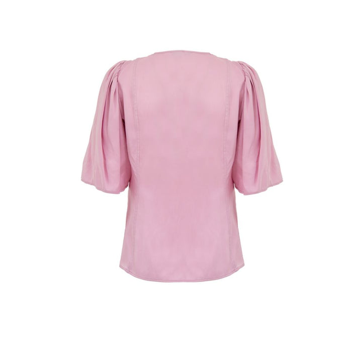 Ganni Pink Satin Tank Tops