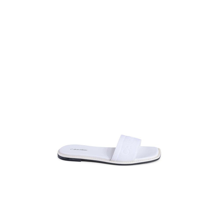 Calvin Klein White Recycled Polyester Sandals
