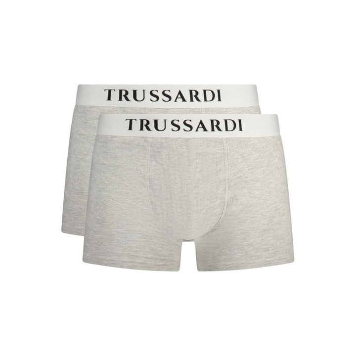 Trussardi Gray Cotton Underwear