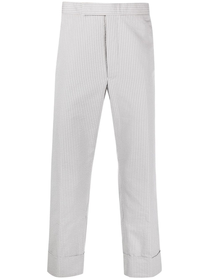 stripe-pattern tailored trousers-0