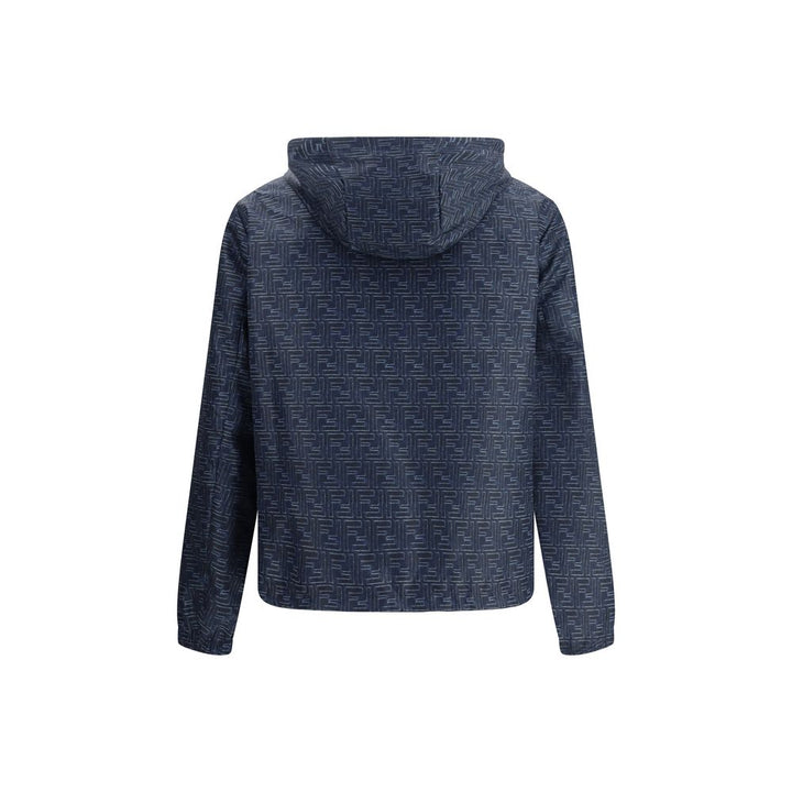 Fendi Blue Polyester Shell Jacket