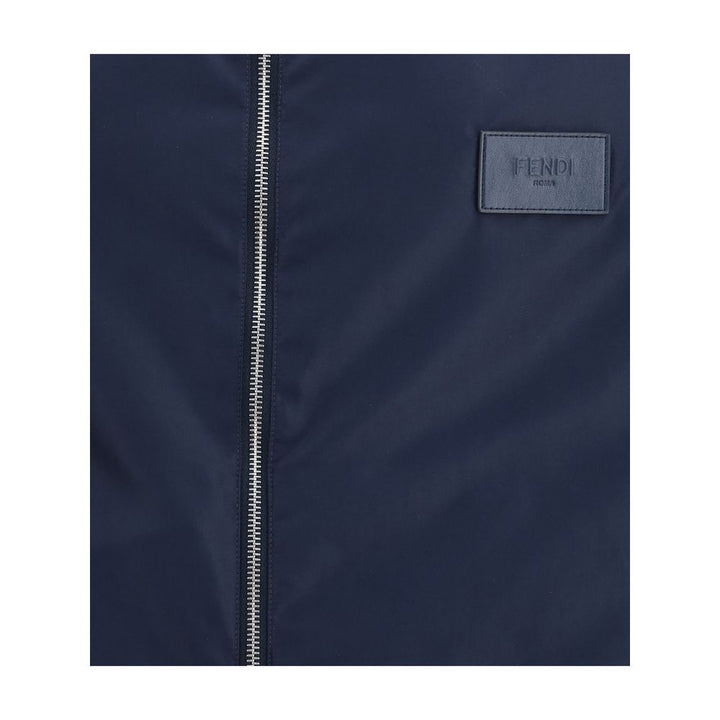 Fendi Blue Polyester Shell Jacket