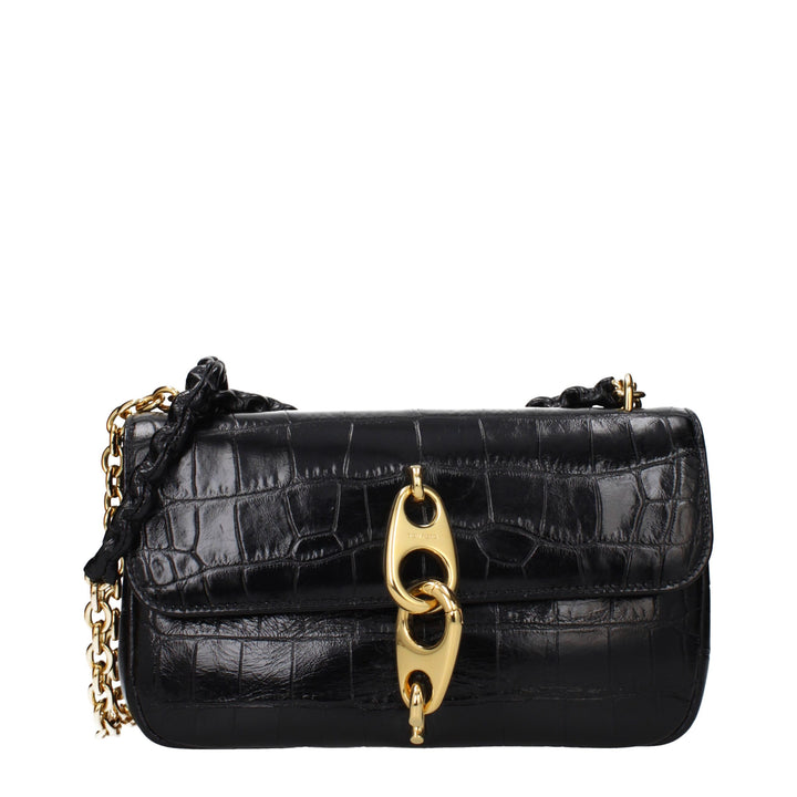 Tom Ford Black Leather Shoulder Bag