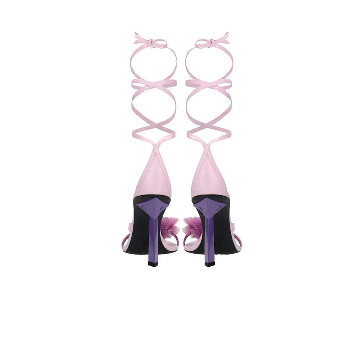 Aniye By Purple Leather High Heel Pumps