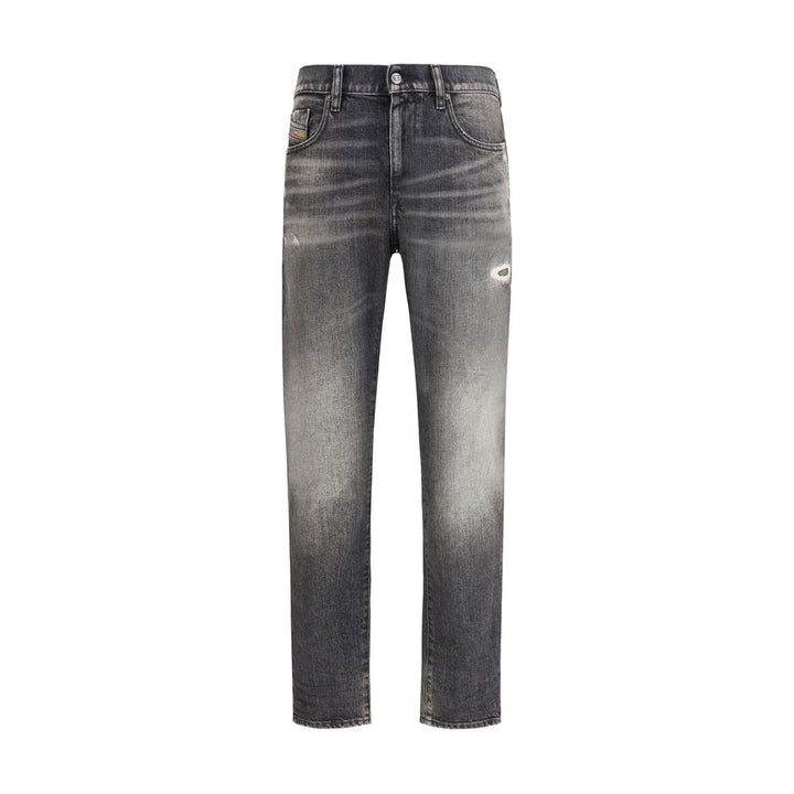 Diesel Gray Cotton Relaxed Fit Jeans