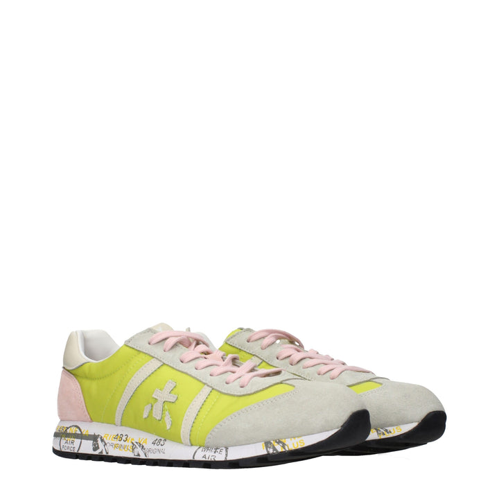 Premiata Green Fabric Sneakers