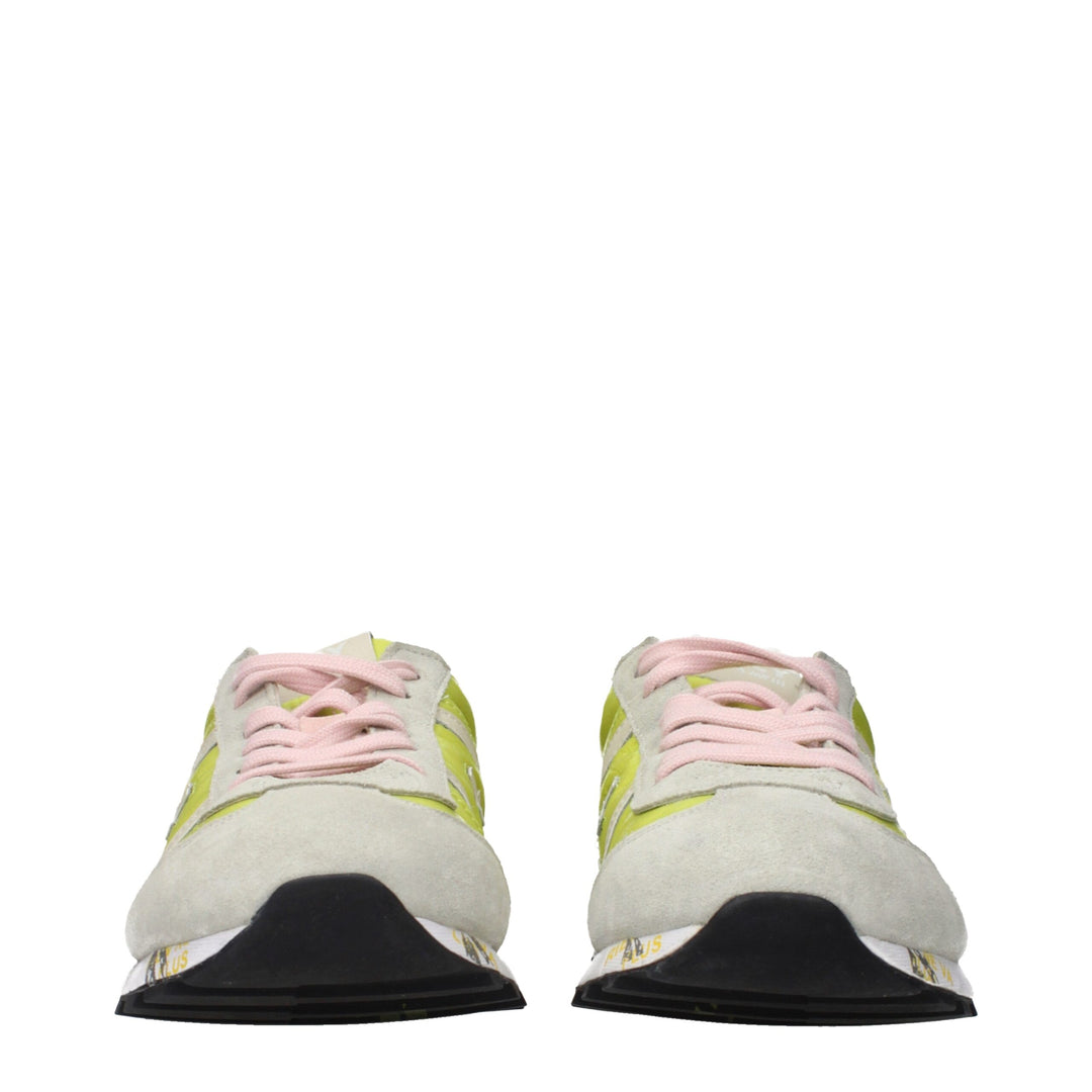 Premiata Green Fabric Sneakers