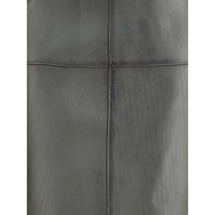 P.A.R.O.S.H. Green Lamb Ovis Aries Aries Midi Skirt