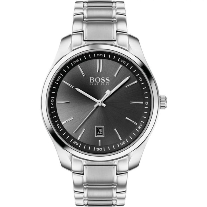 Hugo Boss Gray Stainless Steel Dress Watch