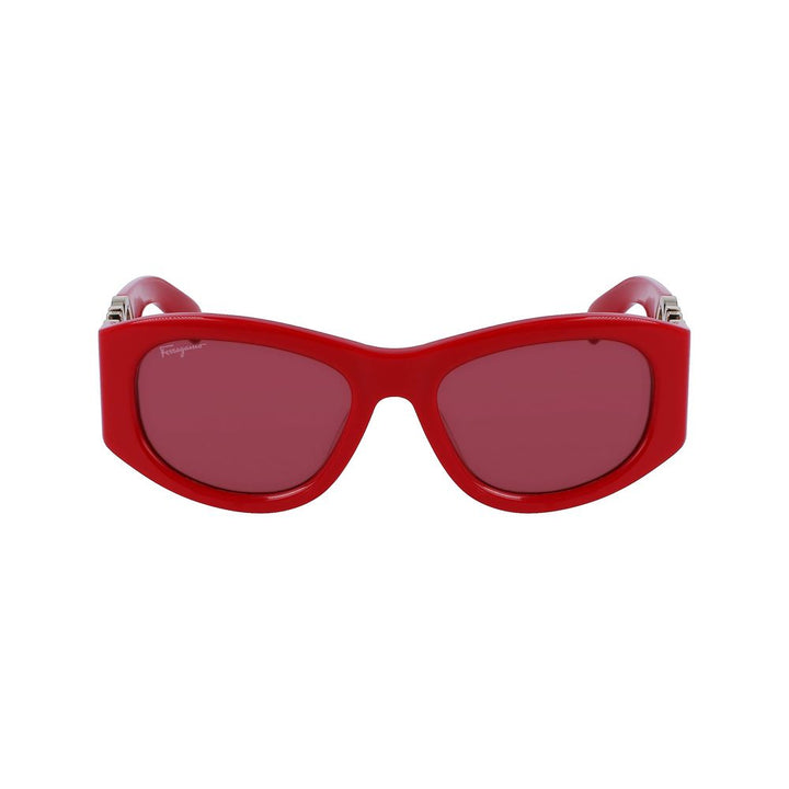 Ferragamo Red Acetate Sunglasses