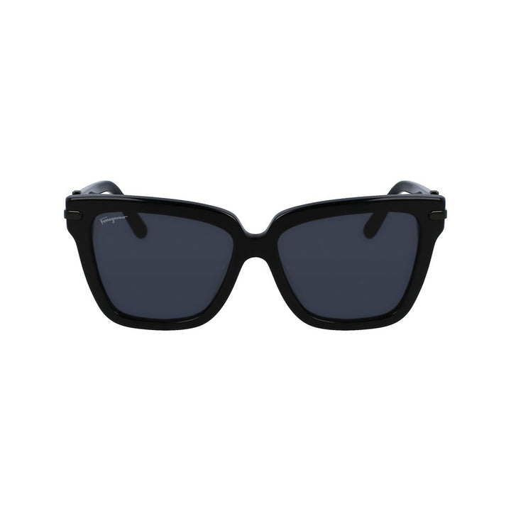 Ferragamo Black Acetate Sunglasses