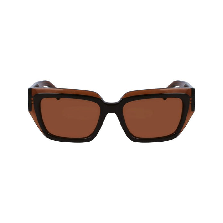 Ferragamo Brown Acetate Sunglasses