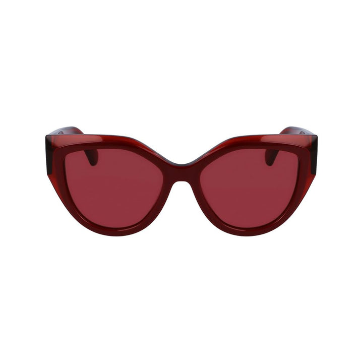 Ferragamo Red Acetate Sunglasses