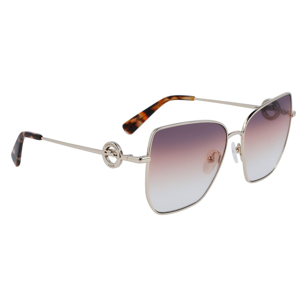 Longchamp Gold Metal Sunglasses