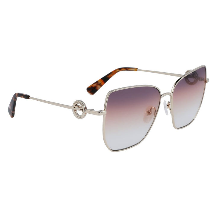 Longchamp Gold Metal Sunglasses