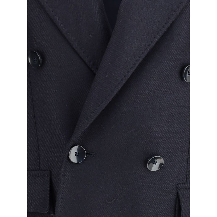 Gi Capri Blue Fleece Wool Coat