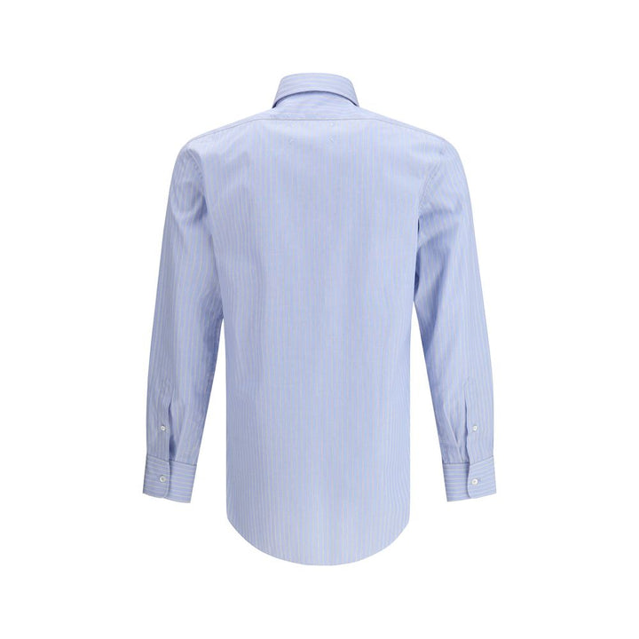 Margiela Blue Cotton Pattern Shirt