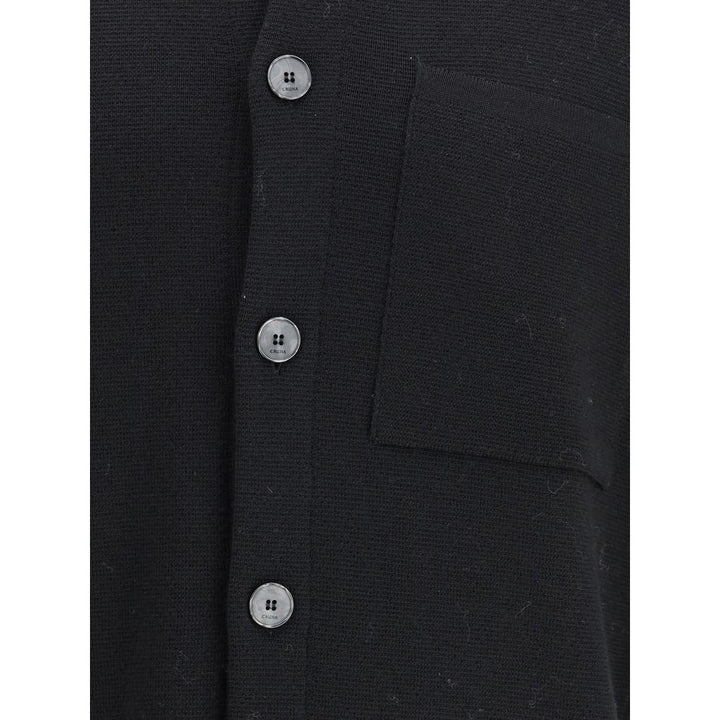 Cruna Black Fleece Wool Coat