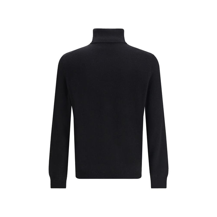 Aragona Cashmere Black Merino Wool Turtleneck
