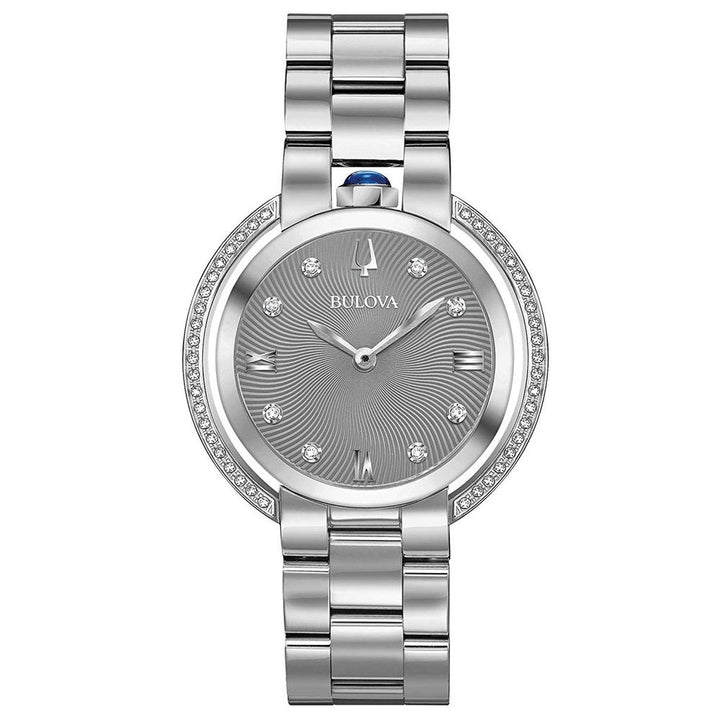 Bulova Gray Stainless Steel Dress Watch