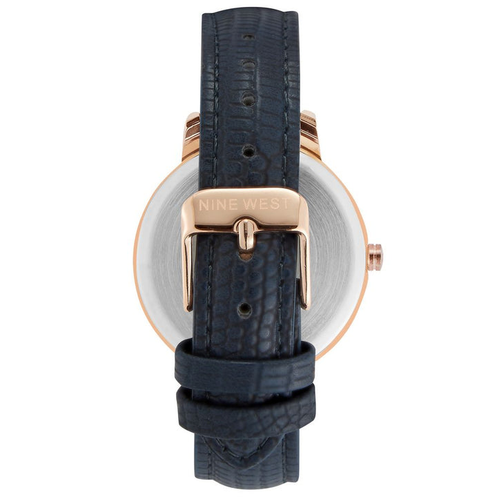 Nine West Blue Leather Dress Watch
