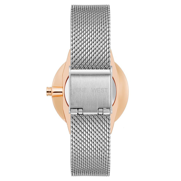 Nine West Gray Stainless Steel Bracelet Watch