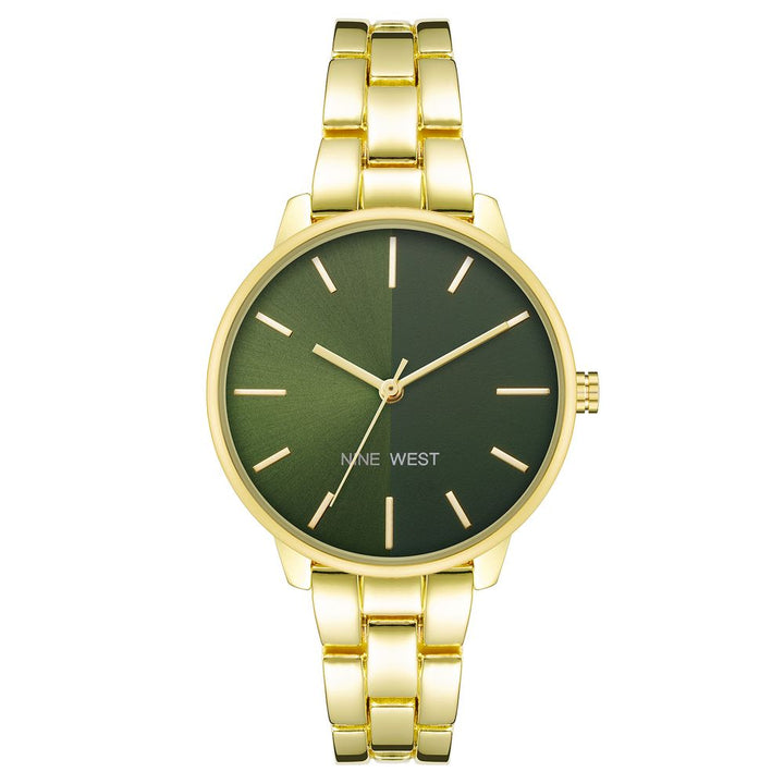 Nine West Gold Metal Dress Watch