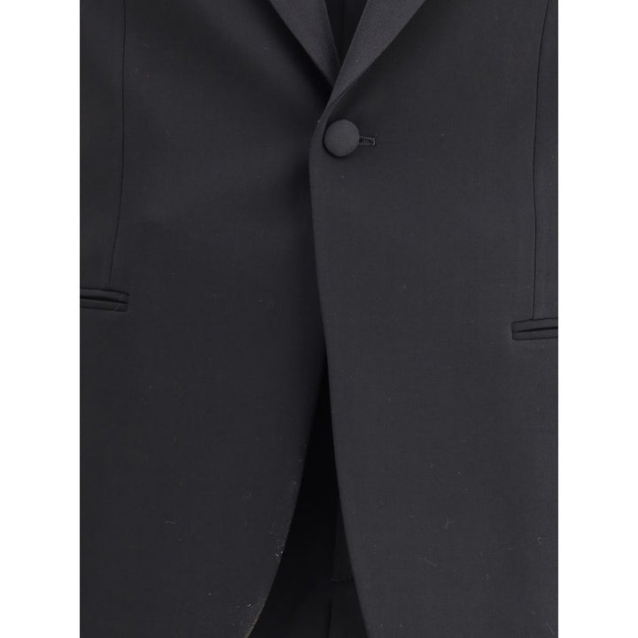 Giorgio Armani Black Fleece Wool Clothing