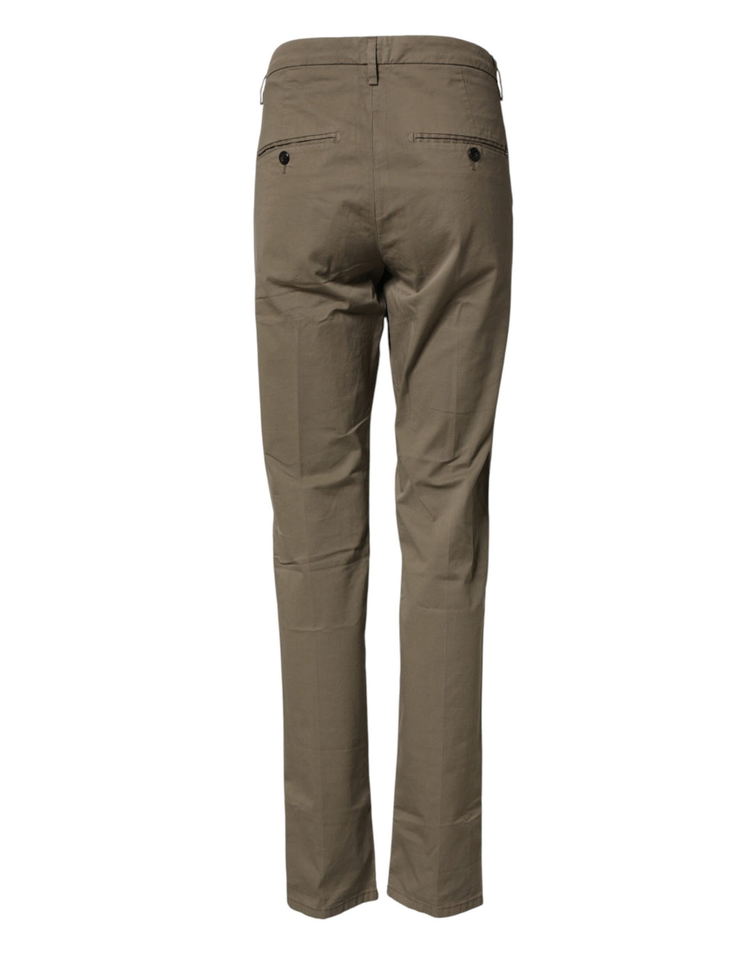 Dondup Beige Cotton Stretch Straight Chino Men Trouser Pants