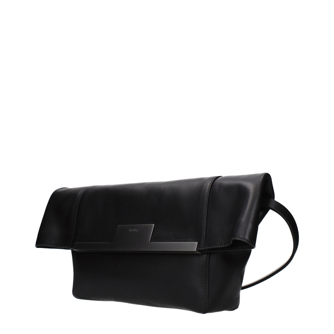 Max Mara Black Leather Shoulder Bag