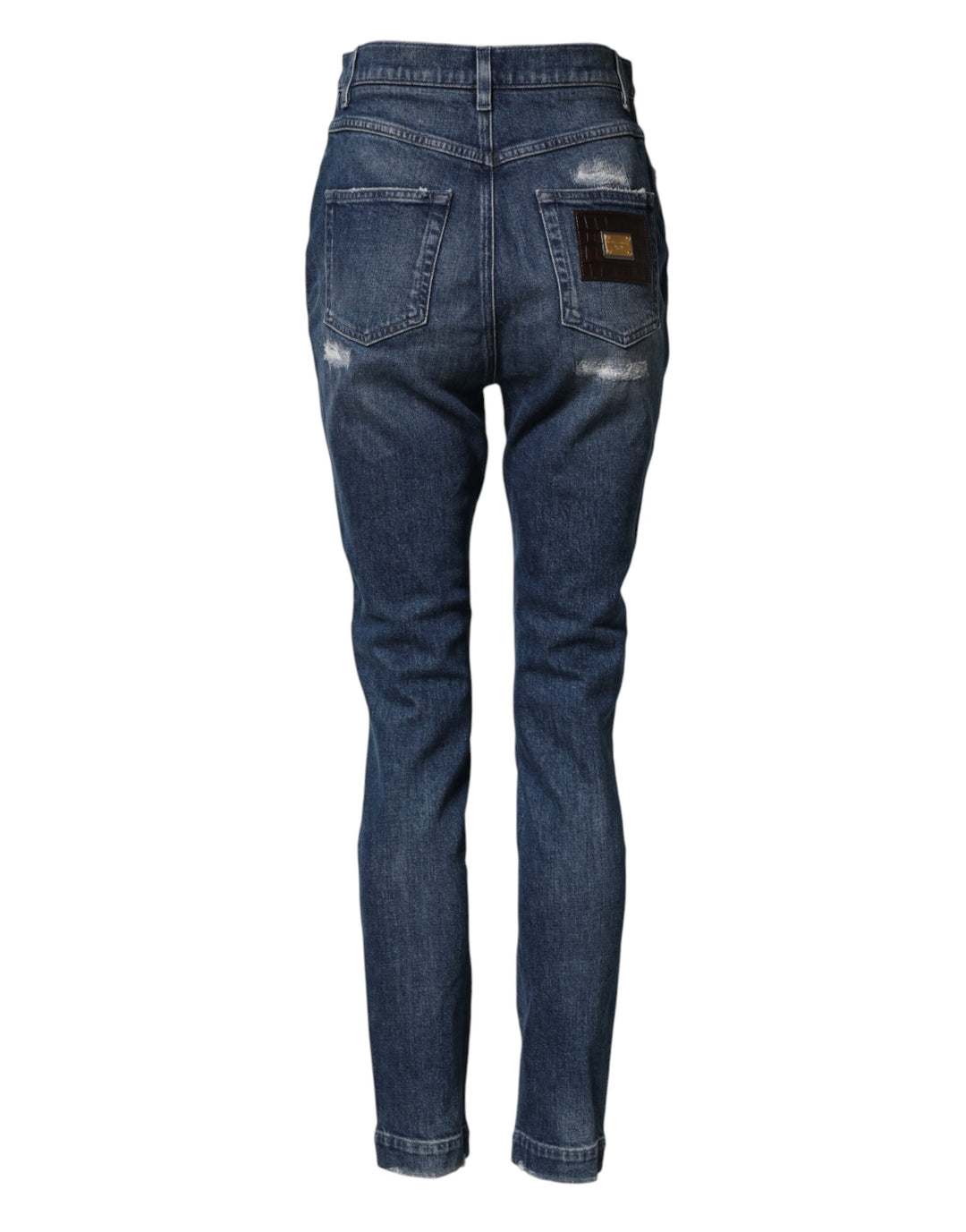 Dolce & Gabbana Blue Distressed Washed Logo GRACE Denim Jeans