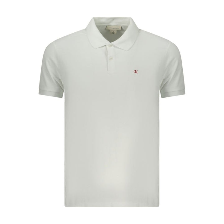 Calvin Klein White Cotton Polo Shirt