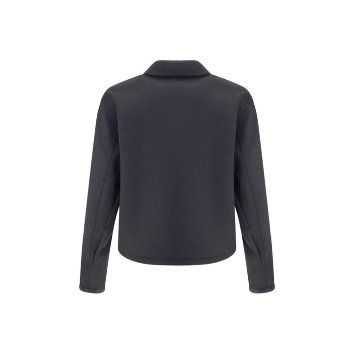 Prada Black Fleece Wool Jackets And Coat