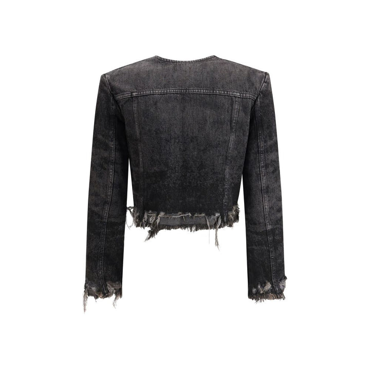 Diesel Gray Cotton Denim Jacket