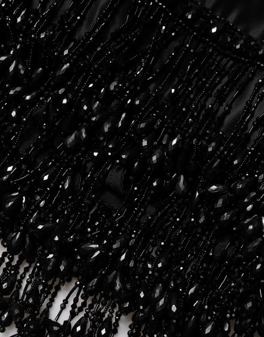 Dolce & Gabbana Black Nylon Embellished Lace Mini Skirt