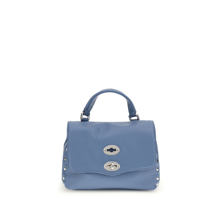Zanellato Blue Calf Leather Bos Taurus Shoulder Bag