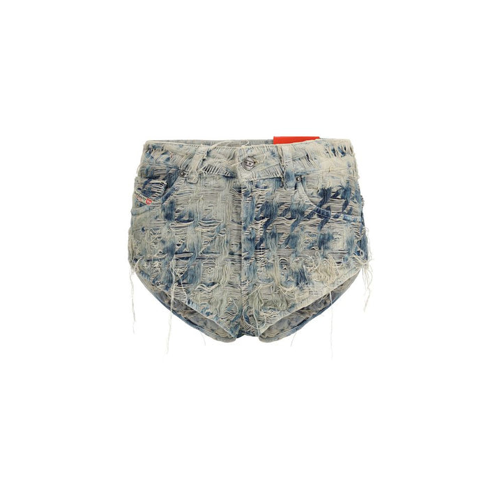 Diesel Light Blue Cotton Bermuda Shorts