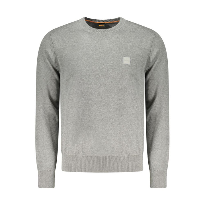 Hugo Boss Gray Cotton Sweater